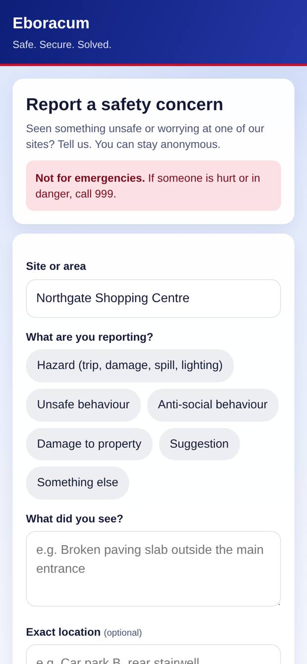 Officers report from a QR code