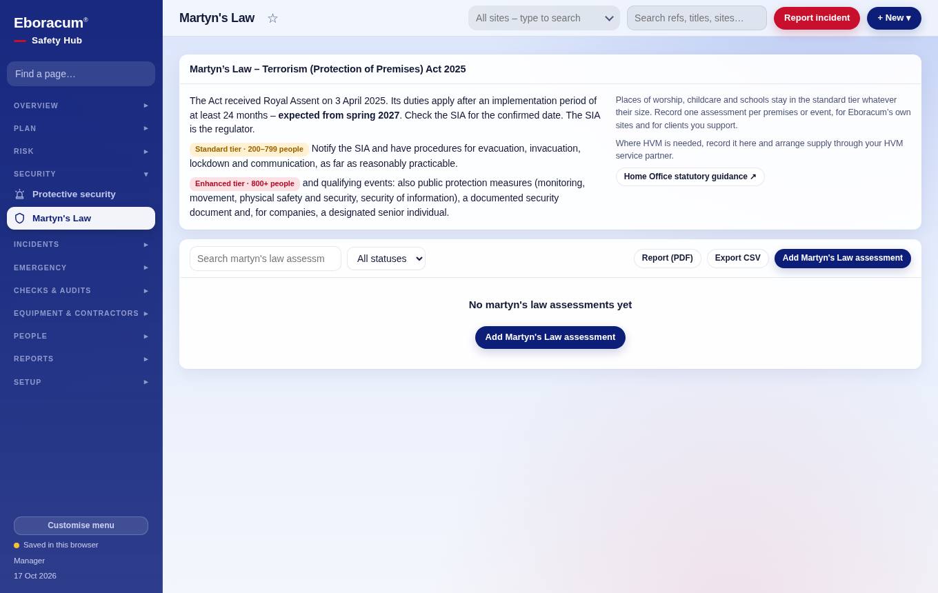 Security & Martyn's Law – Martyn's Law