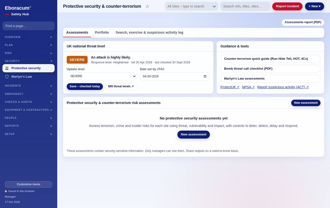 Security & Martyn's Law – Protective security